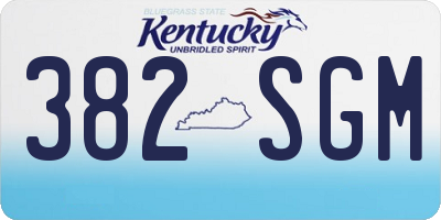 KY license plate 382SGM