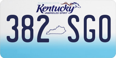 KY license plate 382SGO