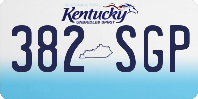 KY license plate 382SGP