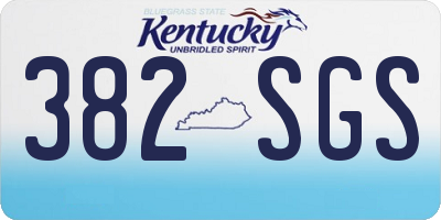 KY license plate 382SGS