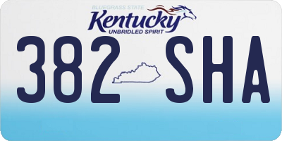 KY license plate 382SHA