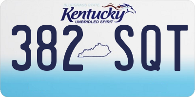 KY license plate 382SQT