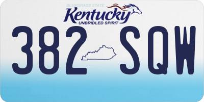 KY license plate 382SQW
