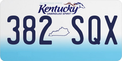 KY license plate 382SQX