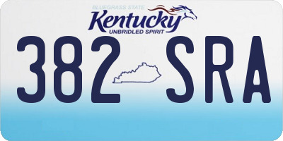 KY license plate 382SRA