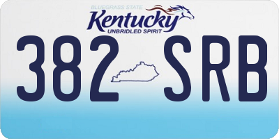 KY license plate 382SRB