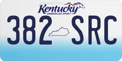 KY license plate 382SRC