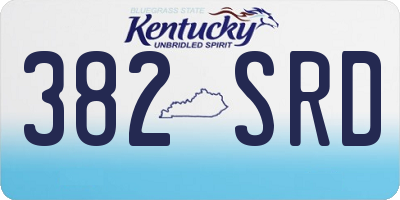 KY license plate 382SRD