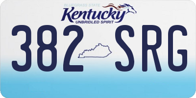 KY license plate 382SRG