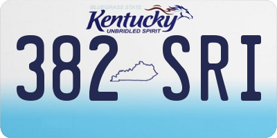 KY license plate 382SRI