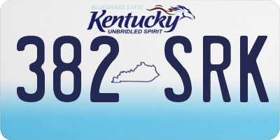 KY license plate 382SRK