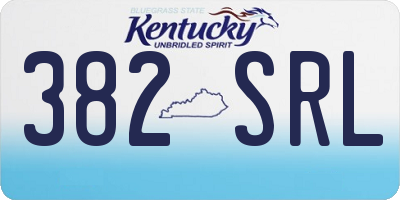 KY license plate 382SRL