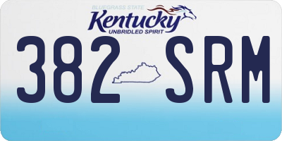 KY license plate 382SRM