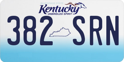 KY license plate 382SRN