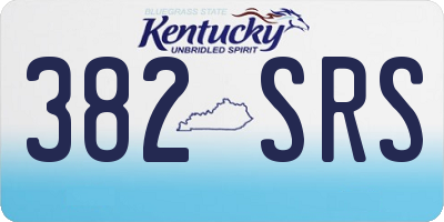 KY license plate 382SRS