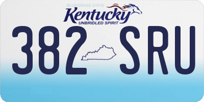 KY license plate 382SRU