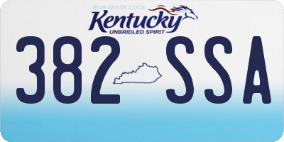KY license plate 382SSA