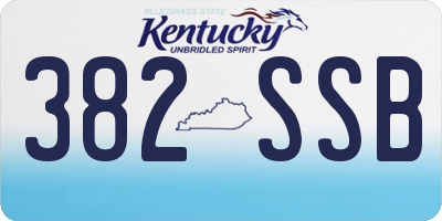 KY license plate 382SSB