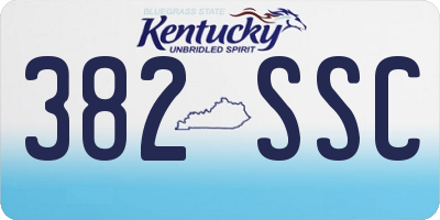 KY license plate 382SSC