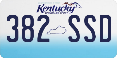 KY license plate 382SSD