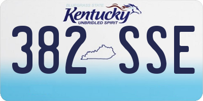 KY license plate 382SSE