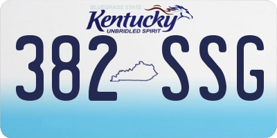 KY license plate 382SSG