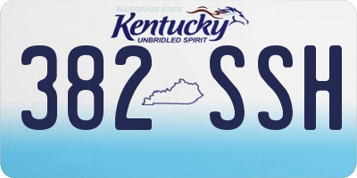 KY license plate 382SSH