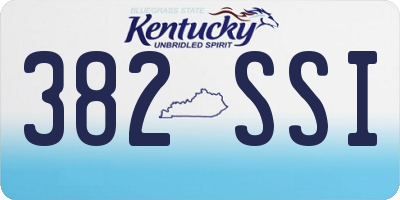 KY license plate 382SSI