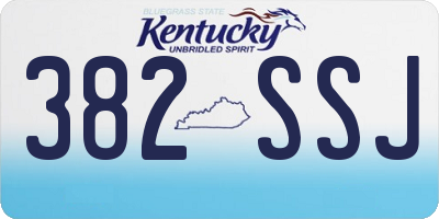 KY license plate 382SSJ