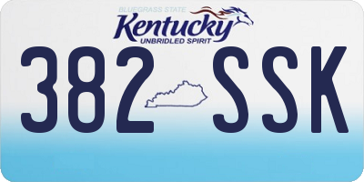 KY license plate 382SSK
