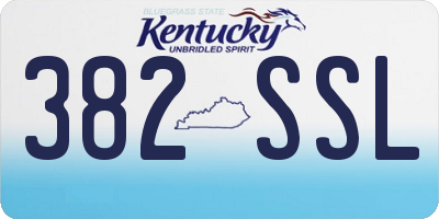 KY license plate 382SSL
