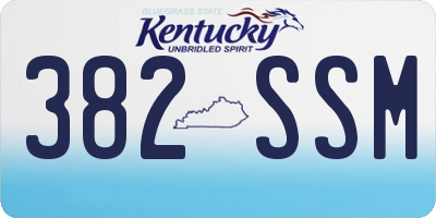 KY license plate 382SSM