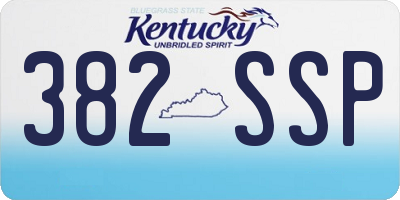 KY license plate 382SSP