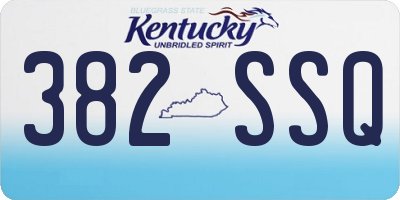 KY license plate 382SSQ
