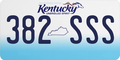 KY license plate 382SSS