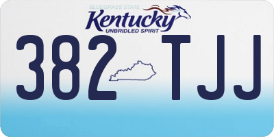 KY license plate 382TJJ