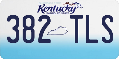 KY license plate 382TLS