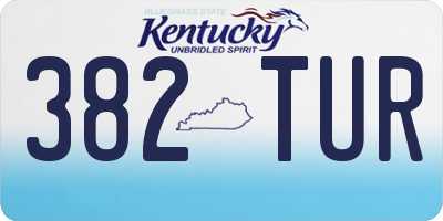 KY license plate 382TUR