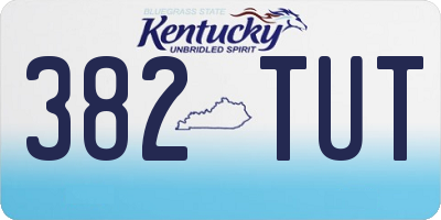 KY license plate 382TUT
