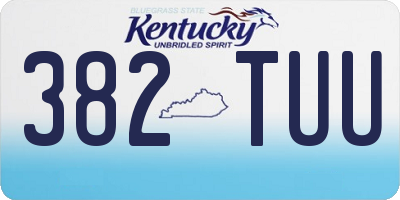 KY license plate 382TUU