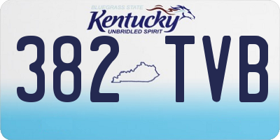 KY license plate 382TVB