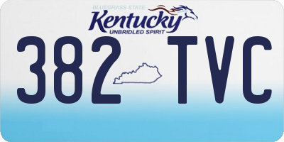 KY license plate 382TVC