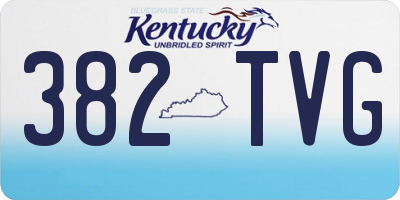 KY license plate 382TVG