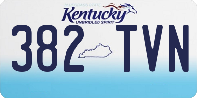 KY license plate 382TVN