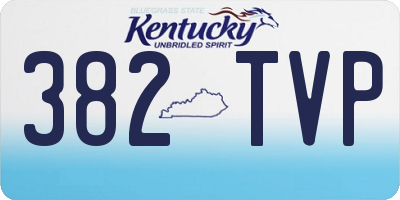 KY license plate 382TVP