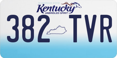 KY license plate 382TVR