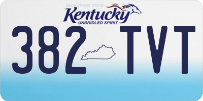 KY license plate 382TVT