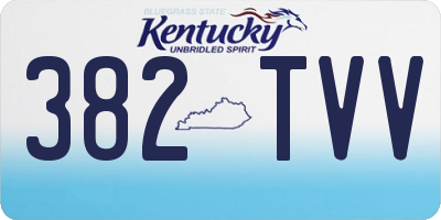 KY license plate 382TVV