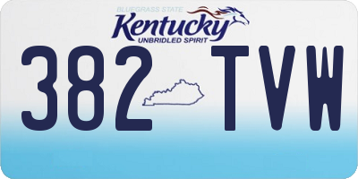 KY license plate 382TVW
