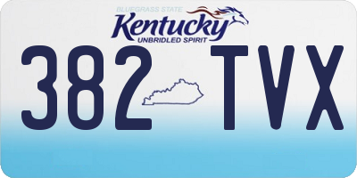 KY license plate 382TVX